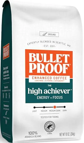 Verified The High Achiever Ground Mushroom Coffee 10 Ounce Breathable