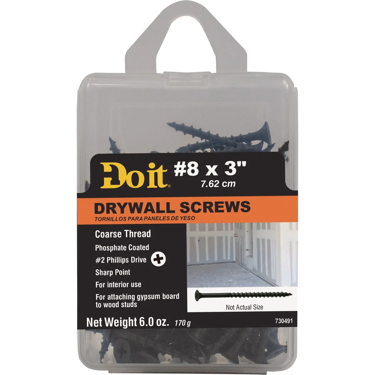 Traditional Do it 8 x 3 In. Coarse Thread Phosphate Drywall Screw Modern