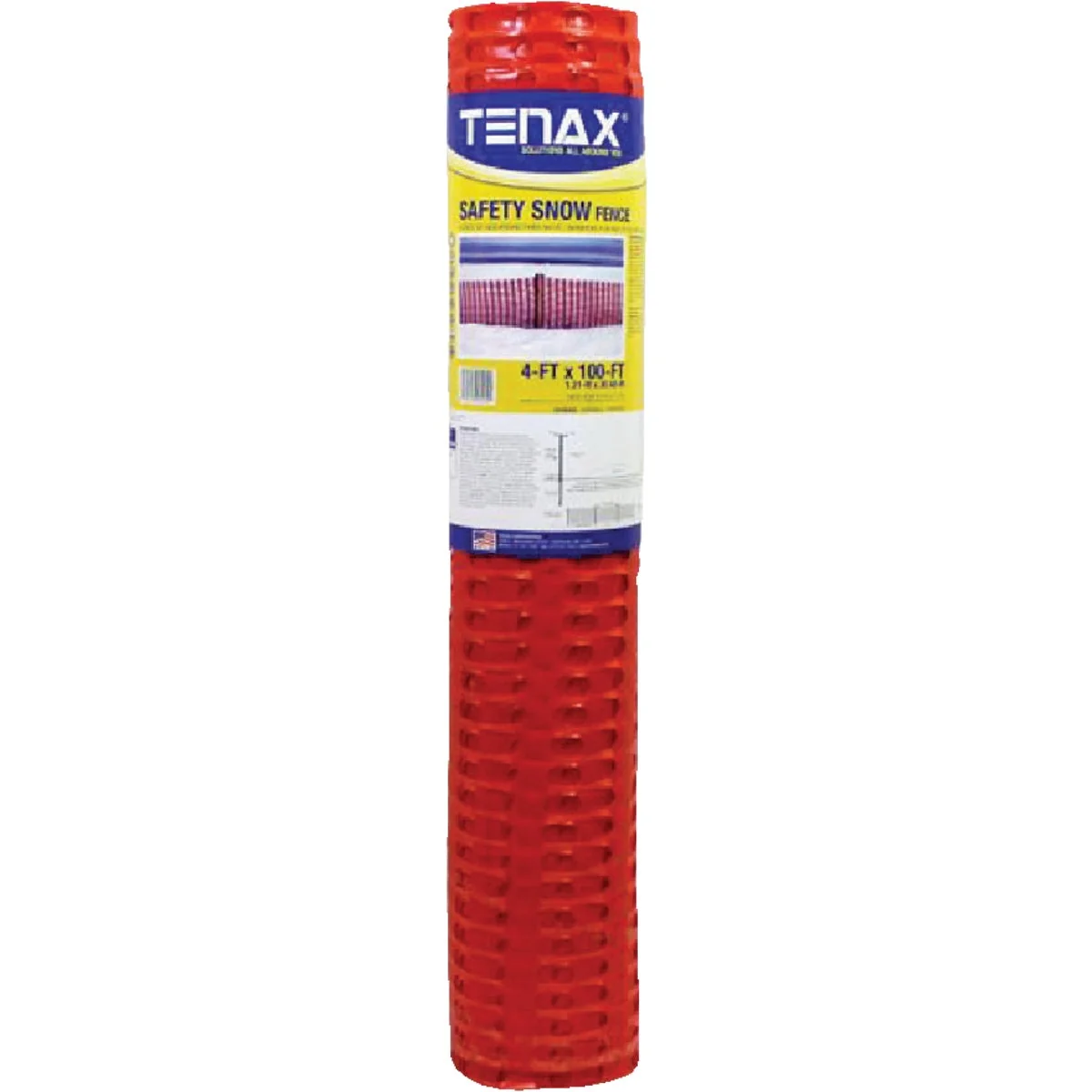 Stylish Tenax Saf-T-Sno 4 Ft. H. x 100 Ft. L. Polyethylene Snow Safety Fence Orange Comfortable