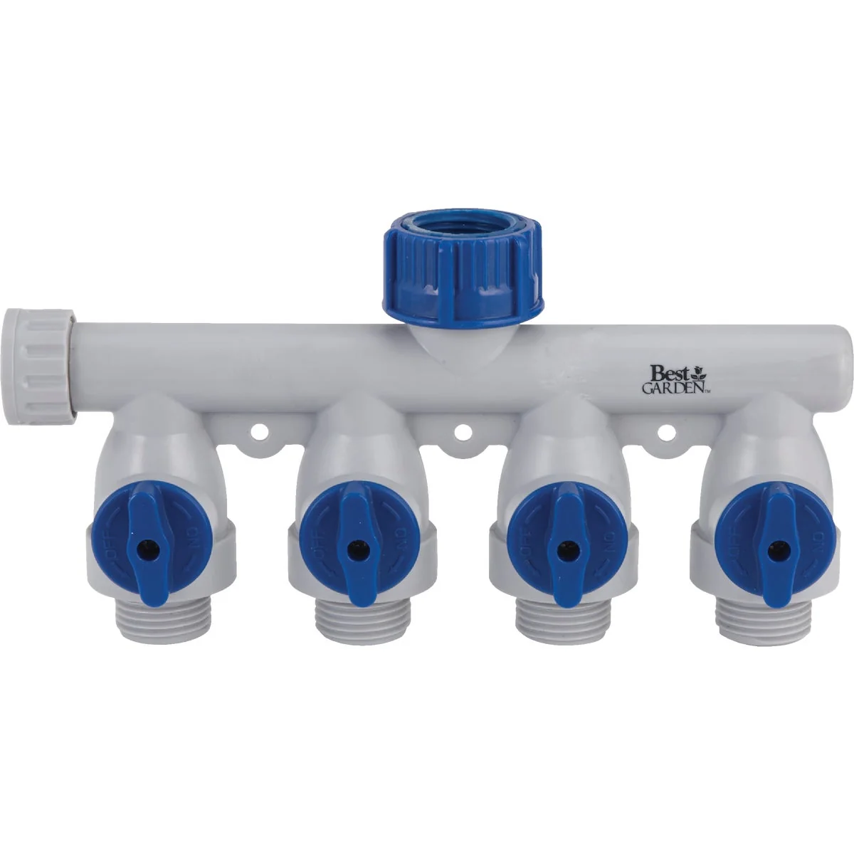 Exclusive Garden Poly 4-Way Connector Hose Shutoff Manifold Superior