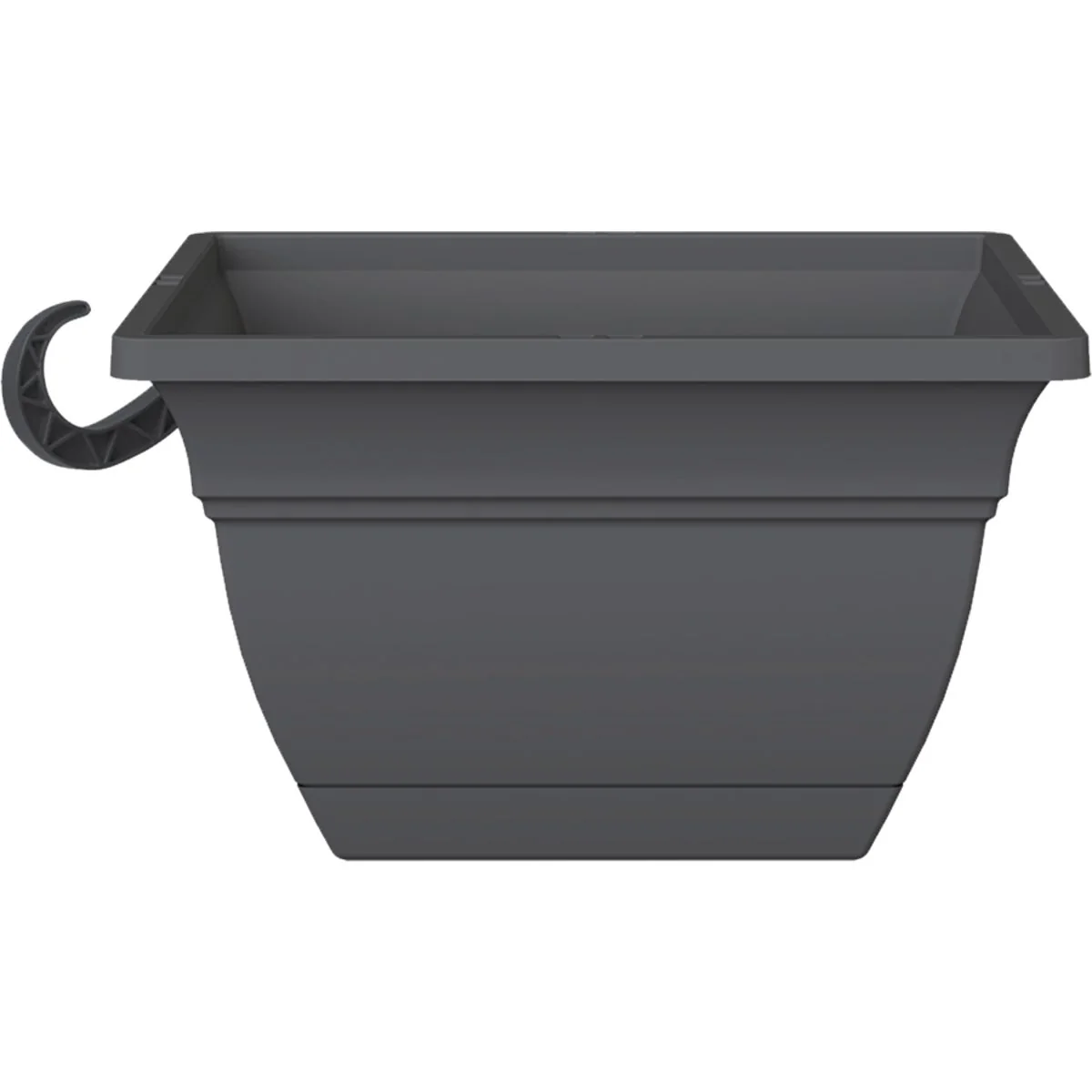 Prestigious HC Companies Eclipse 12 In. Warm Gray Resin Hanging Plant Basket Functional