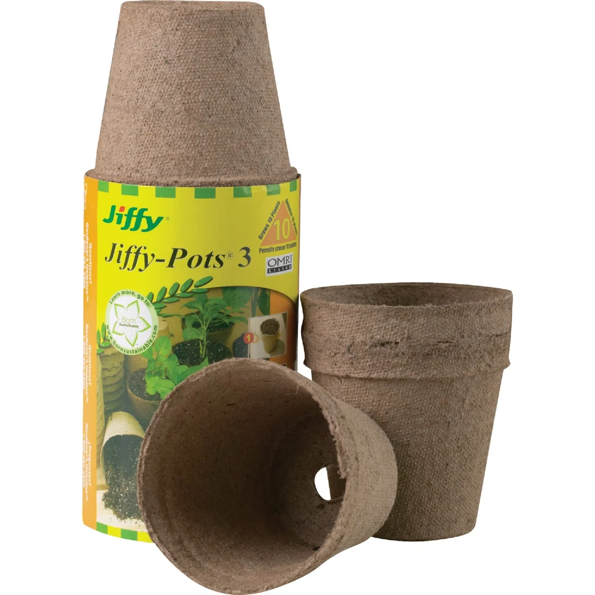 Safe Jiffy 3 In. W. Round Peat Pot 10-Pack Soft