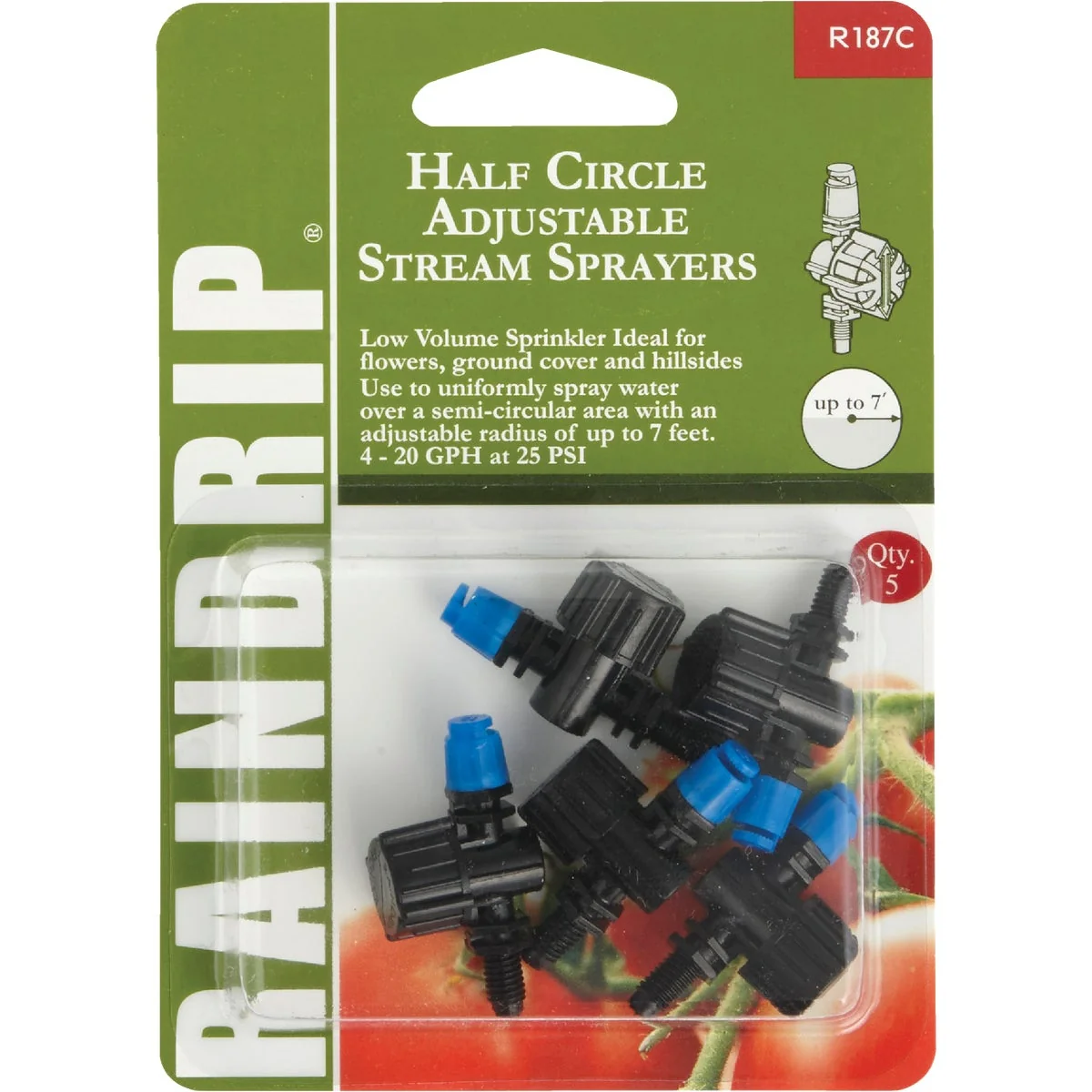 Fast Raindrip Half Circle Adjustable Sprayer 5-Pack Trusted