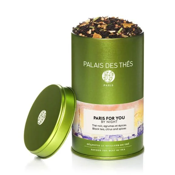 Luxury Black Tea Organic Paris For You By Night Blend Citrus Spices 3.5 Ounce Fashionable