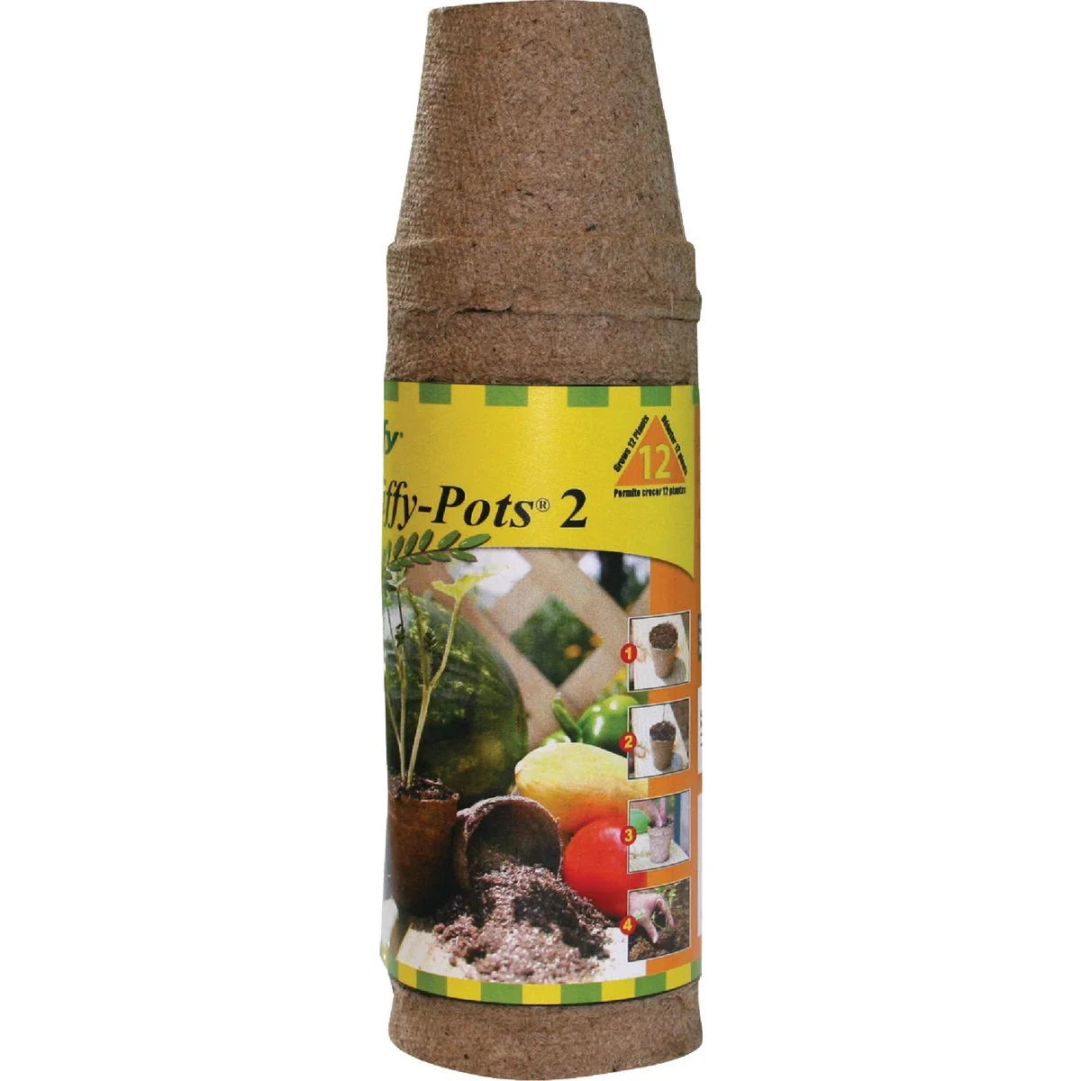 Superior Jiffy 2-1 4 In. W. Round Peat Pot 12-Pack Traditional