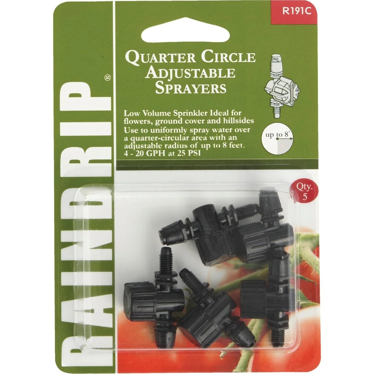 Innovative Raindrip Quarter Circle Adjustable Sprayer 5-Pack Soft