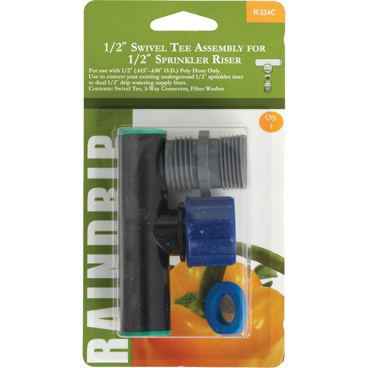 Easy-to-Use Raindrip 1 2 In. Female Hose Thread x 1 2 In. Compression Swivel Tee Casual