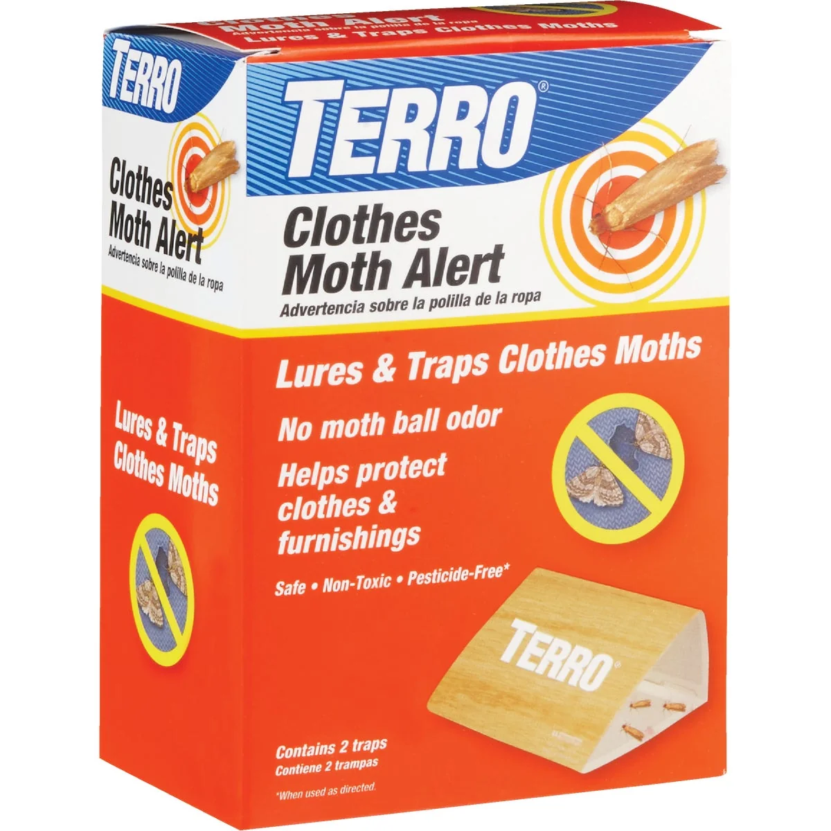 Practical Terro Glue Clothes Moth Alert Trap 2-Pack Convenient
