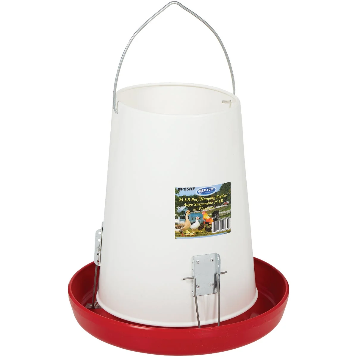 Safe Farm-Tuff 25 Lb. Capacity Hanging Plastic Poultry Feeder Fast