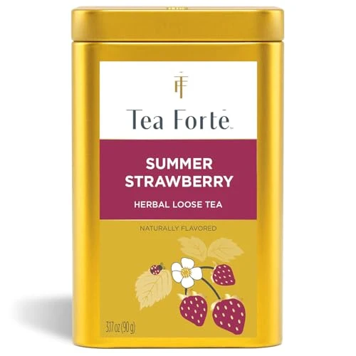 Stylish Summer Strawberry Herbal Tea Canister 3.17 Ounce Pure