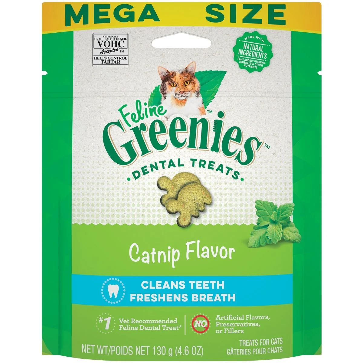 Elite Greenies Catnip 4.6 Oz. Dental Cat Treats Innovative
