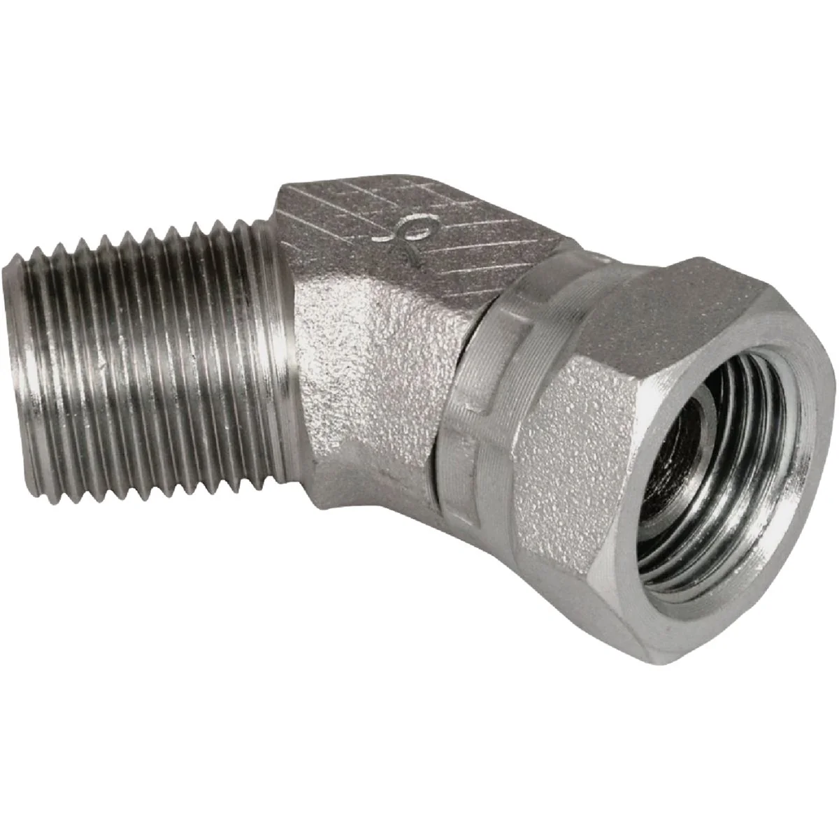 Premium Apache 1 2 In. Male Pipe x 1 2 In. Female Pipe Swivel 45 Deg. Hydraulic Hose Adapter Easy-to-Use