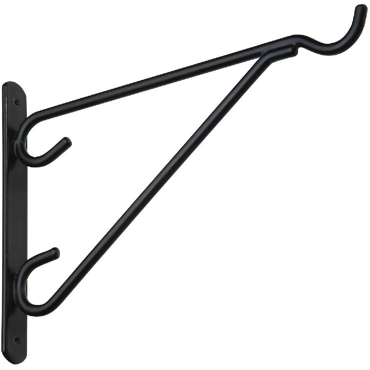 Elite National 12 In. Black Vinyl-Coated Steel Plant Hanger Bracket Minimalist