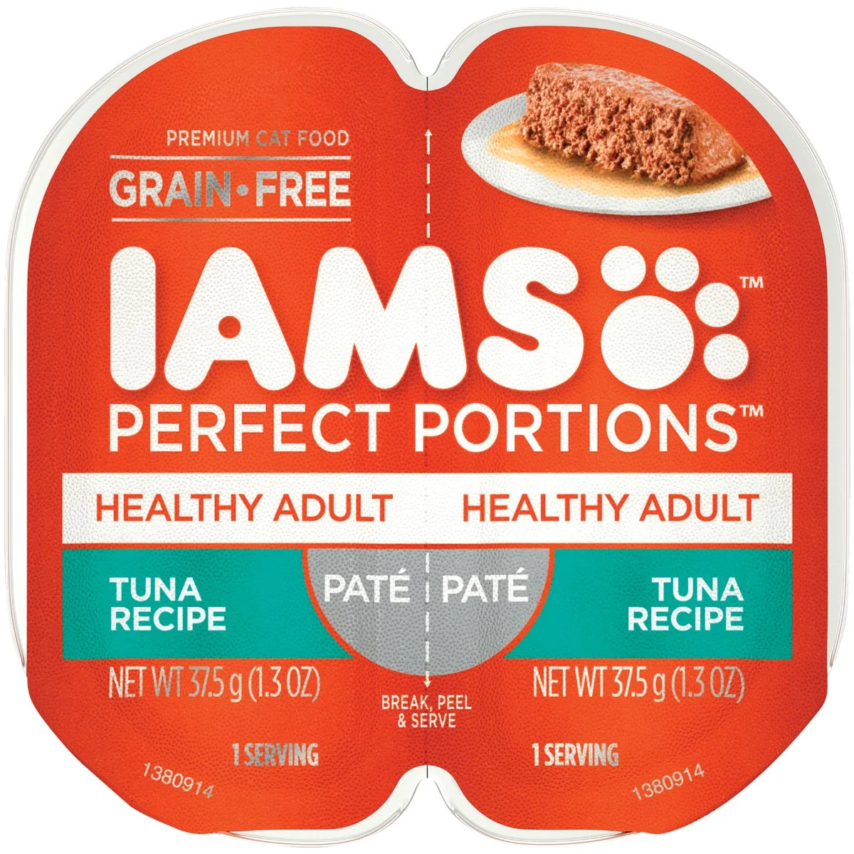 Organic Iams Portions Healthy Adult 2.6 Oz. Tuna Flavor Adult Wet Cat Food Pure