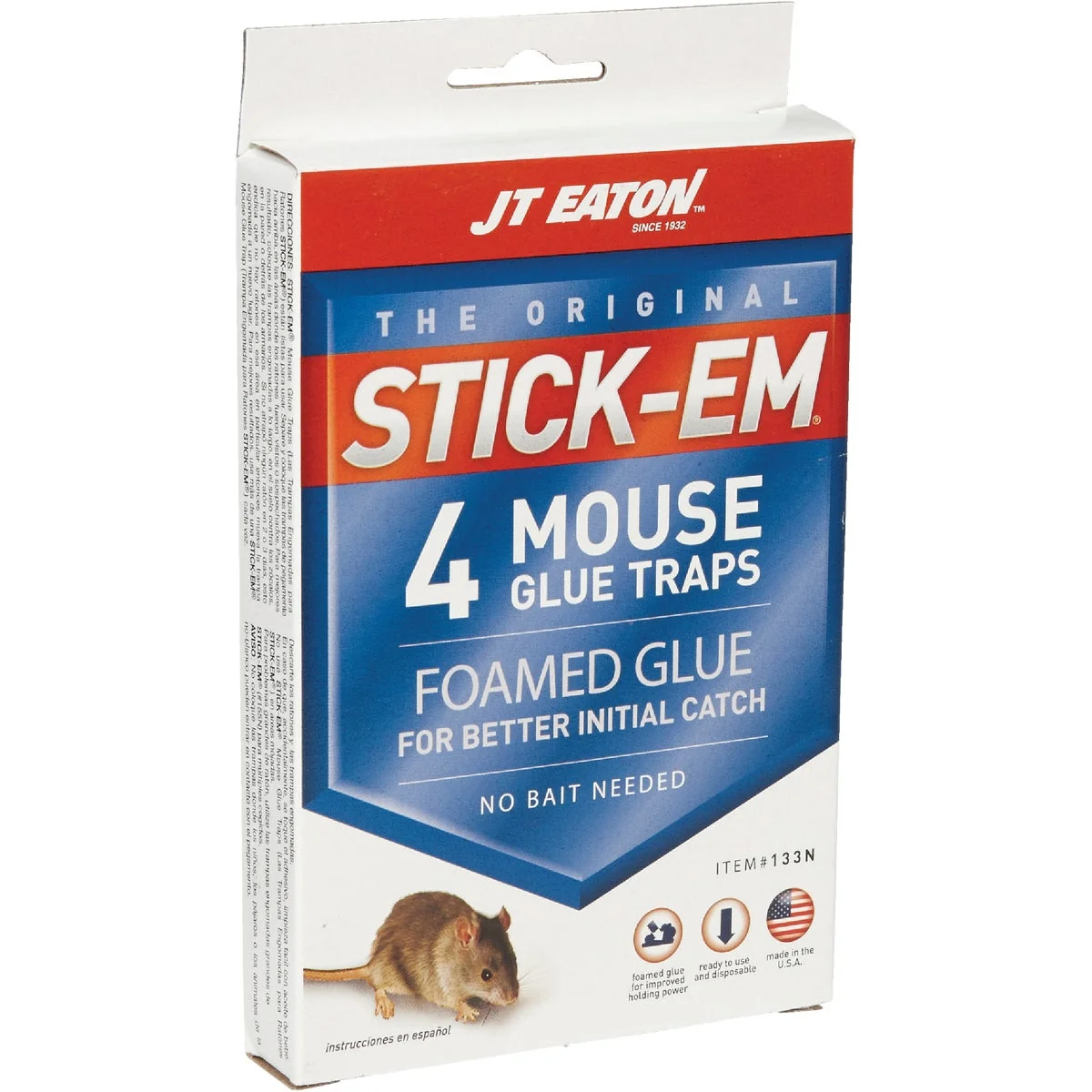 Traditional JT Eaton Stick-Em Glue Mouse Trap 4-Pack Stylish