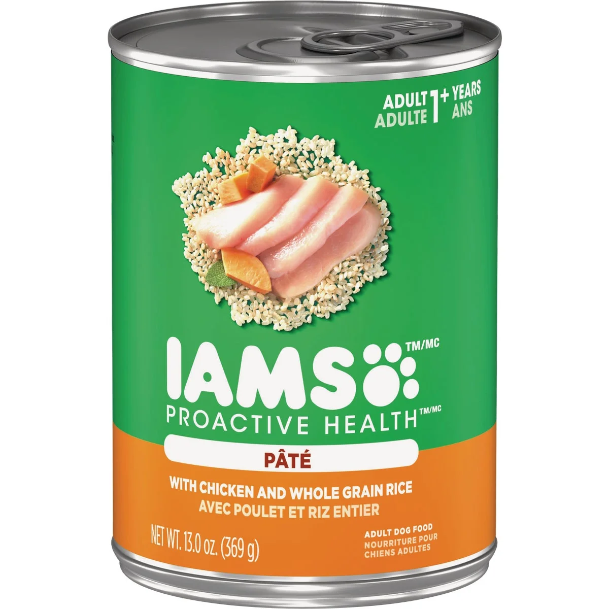Fine Crafted IAMS Proactive Health Chicken Whole Grain Rice Pate Adult Dog Food Functional