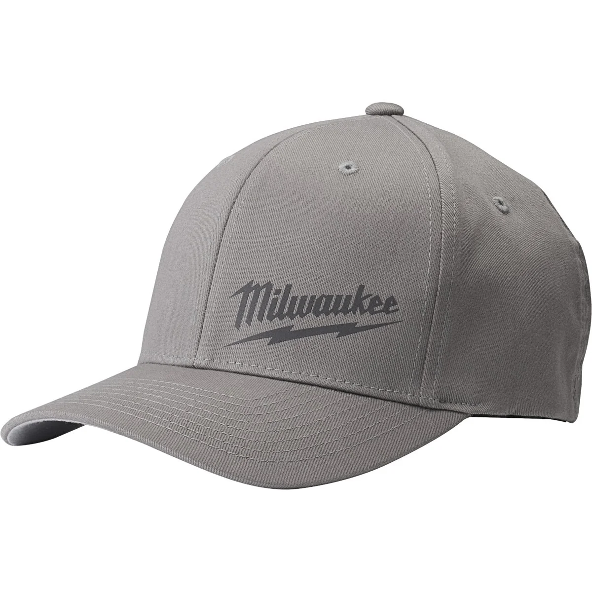 Durable Milwaukee FlexFit Gray Fitted Hat L XL High-Grade