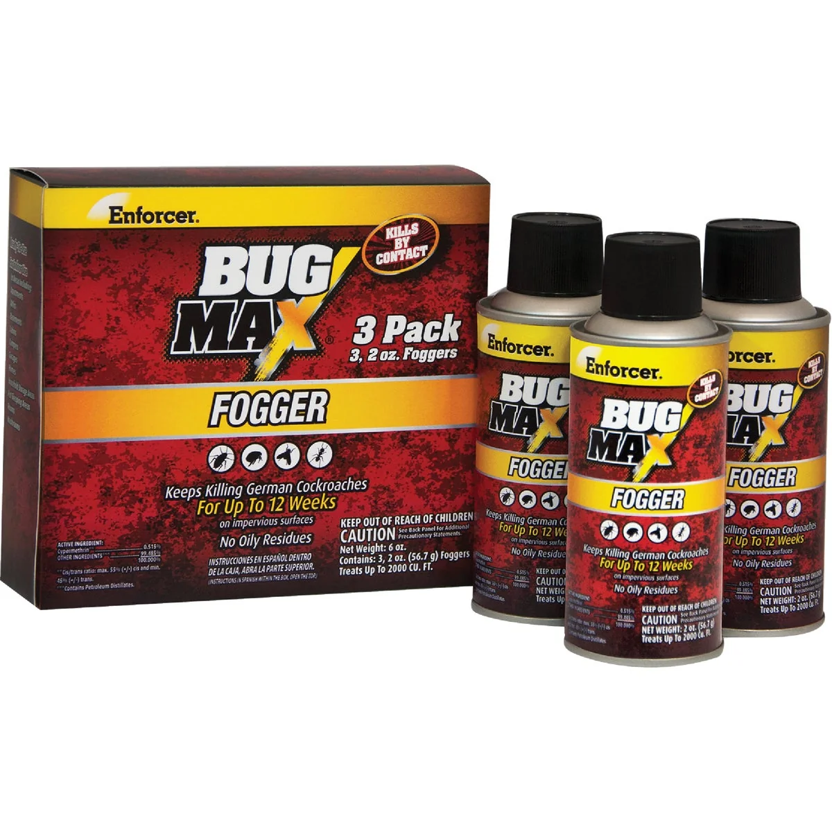 Natural Enforcer Bug Max 2 Oz. Indoor Insect Fogger 3-Pack Premium Material