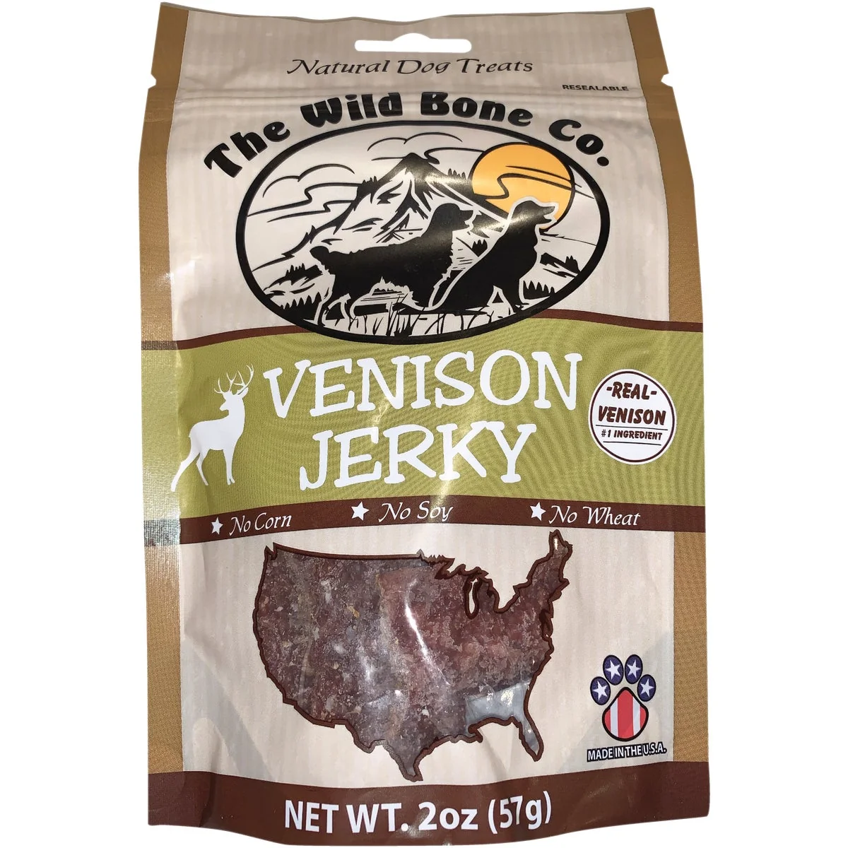 Unique The Wild Bone Company Venison Jerky Dog Treat 2 Oz. Responsible