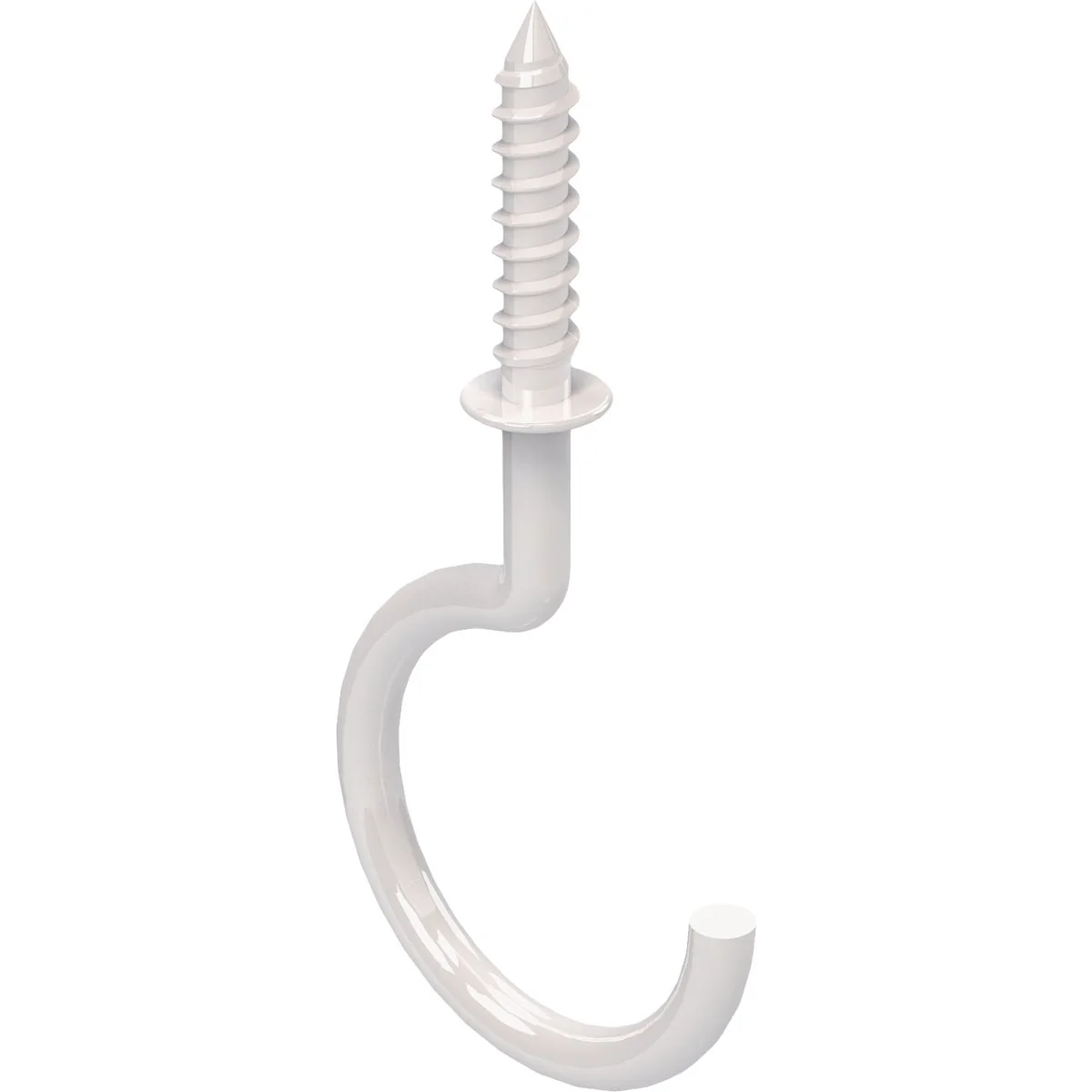 Durable National White Vinyl-Coated Ceiling Hook 2-Pack Enhanced
