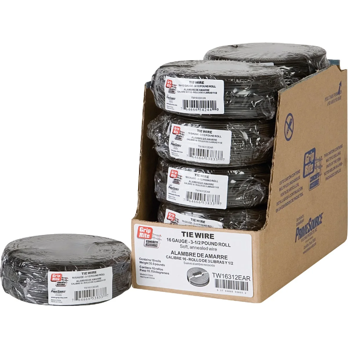 Convenient Grip-Rite 16 Ga. 3.5 Lb. Wire Rebar Tiewire Retail Pack Natural