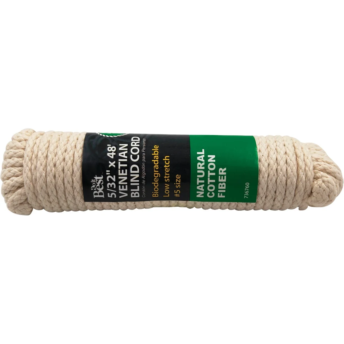 High-Quality Do it 48 Ft. L. x 5 32 In. Diameter Cotton Fiber Venetian Blind Cord Prestigious