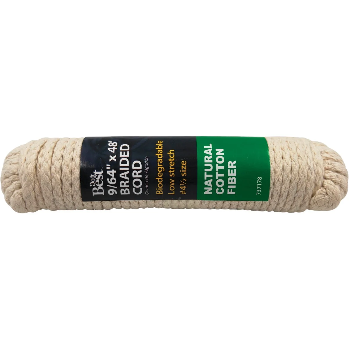 Superior Do it 9 64 In. x 48 Ft. Natural Braided Cotton Cord Exceptional