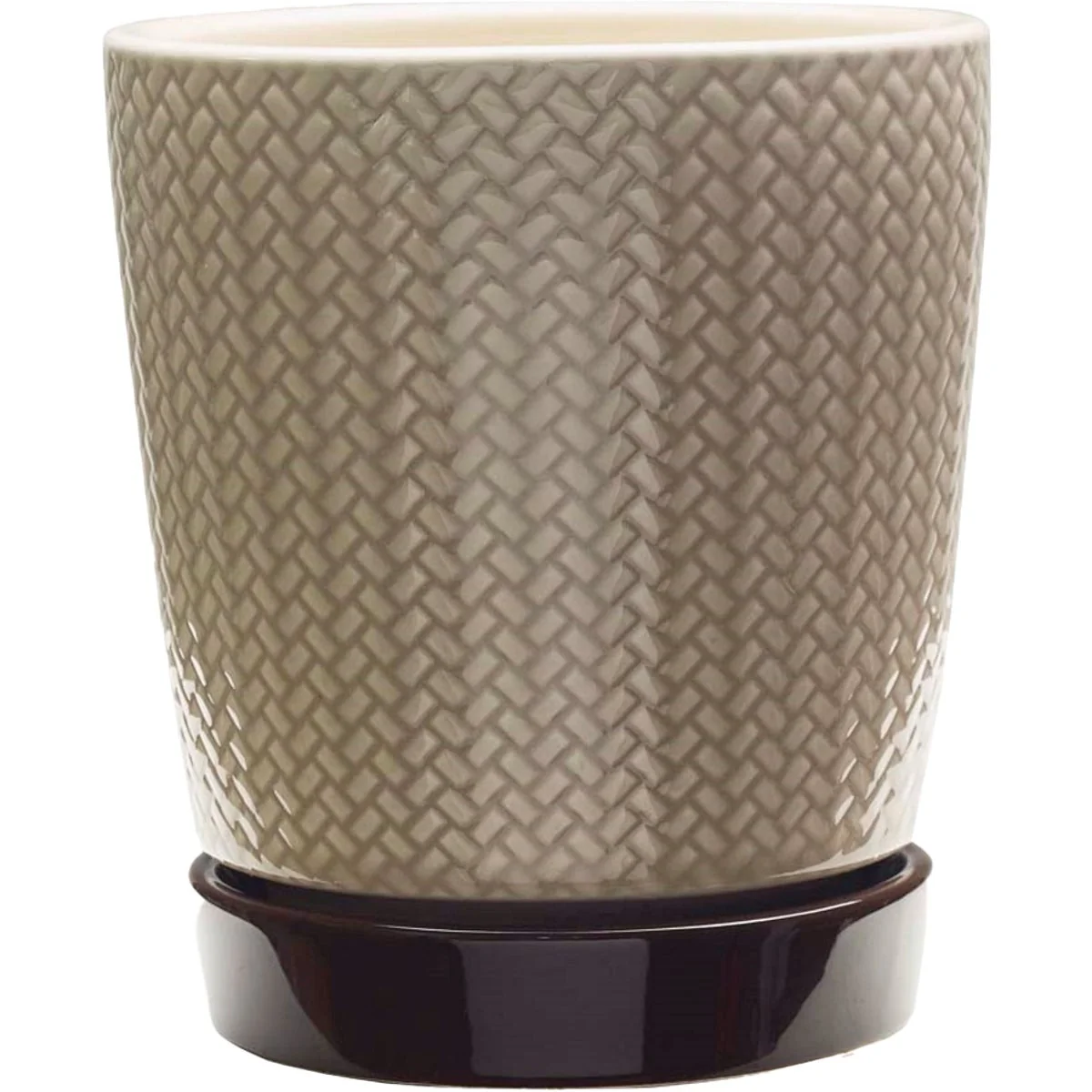 Healthy Southern Patio Alice 8-1 2 In. Ceramic Clayworks Light Brown Planter Recyclable