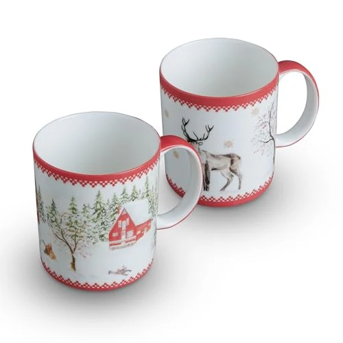 Relaxed Coffee Mug with Handles Tea Cups 2 Count Original Design