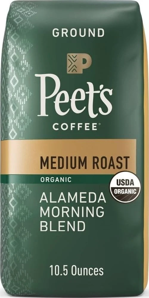 Pure Tea Coffee Alameda Morning Blend Medium Organic 10.5 Ounce Powerful
