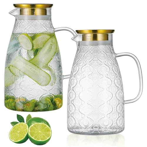 Artisan Glass Pitcher with Lid 68 Count Environmentally Friendly
