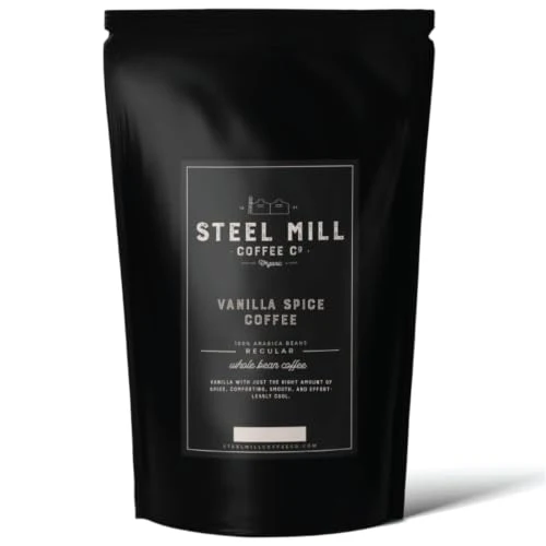 World-Class Vanilla Spice Medium Roast Whole Bean Coffee 12 Ounce Reusable