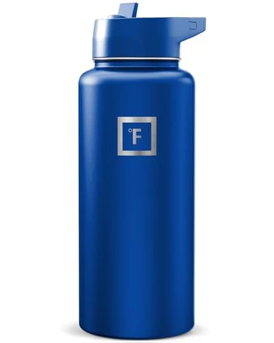 Fine Crafted 32 oz Wide Mouth Water Bottle with Straw Fine
