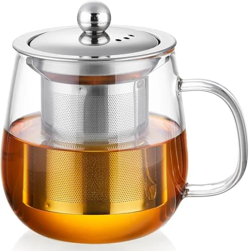 Superior Glass Tea Cup with Infuser and Lid Enhanced