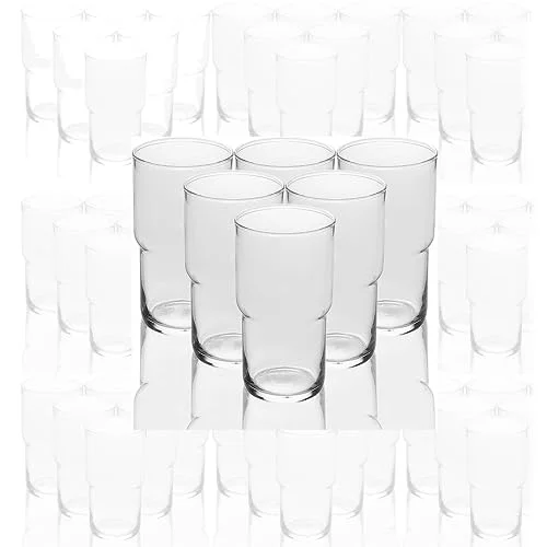 Healthy Stackable Iced Coffee Glasses 6 Count Detailed