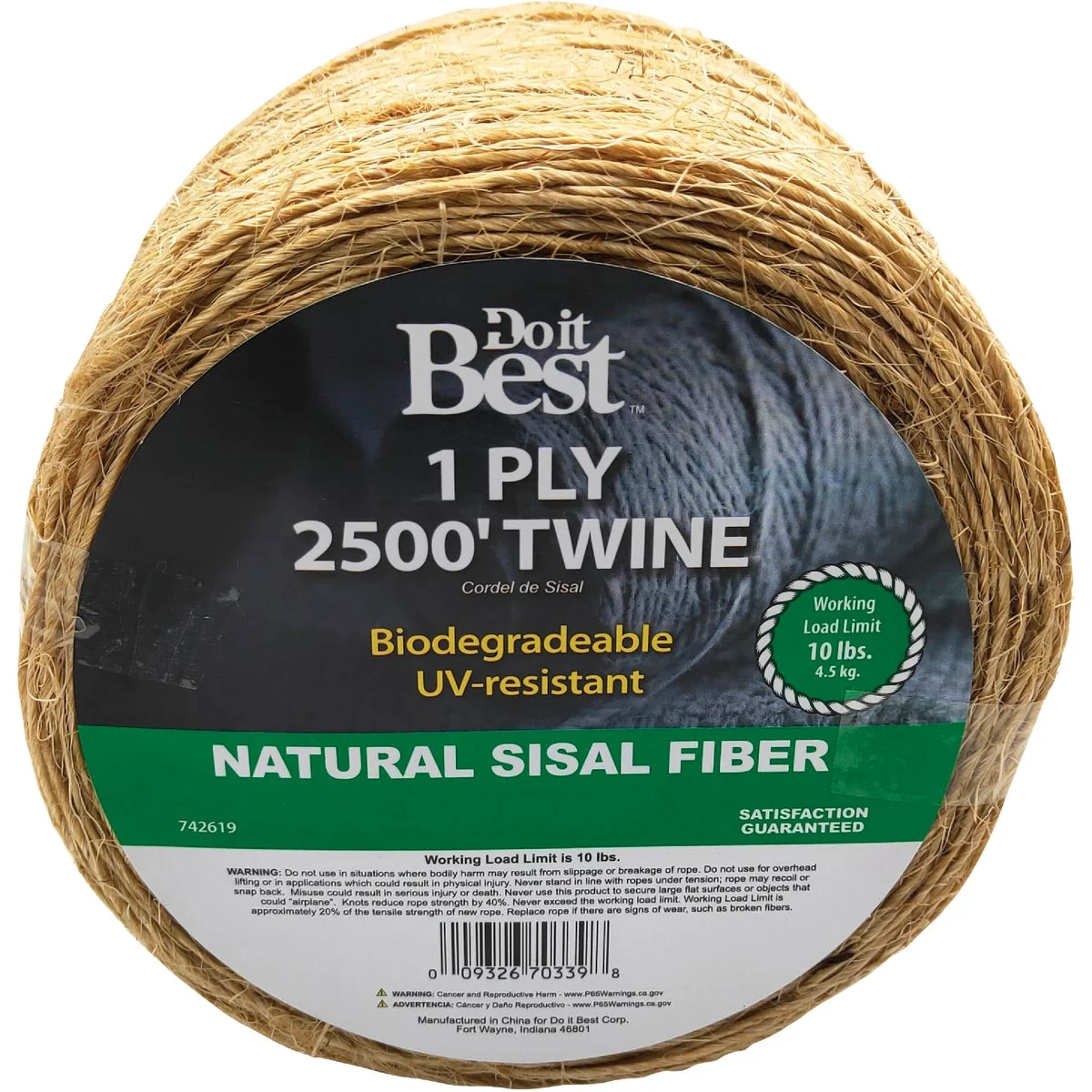 Pure Do it 1-Ply x 2500 Ft. Tan Sisal Fiber Twine Exclusive