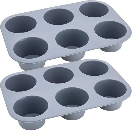 World-Class 6 Cups Silicone Mini Muffin Pan Set Minimalist