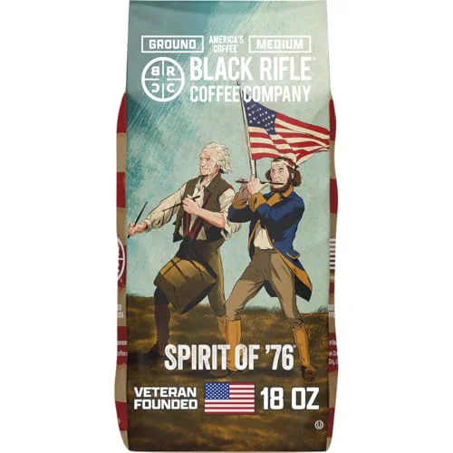 Next-Generation Black Rifle Coffee Medium Roast Ground Coffee Spirit of 76 18 oz 18 Ounce Healthy