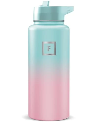 Expertly Made 32 oz Wide Mouth Water Bottle with Straw Effective