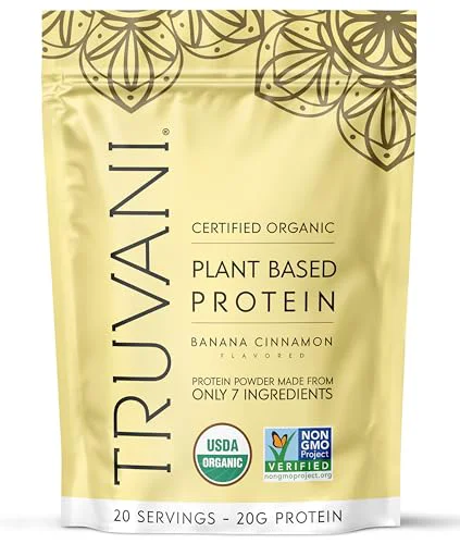 Powerful Organic Plant Based Protein Powder 20 Ounce Detailed