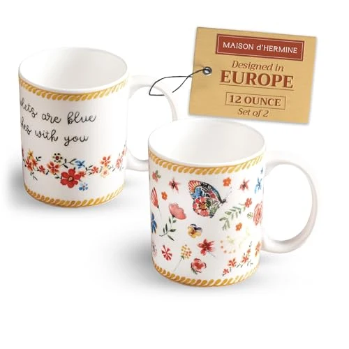Safe Coffee Mug with Handles Tea Cups 2 Count Smart
