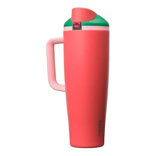 Powerful Sip Tumbler Stainless Steel Water Bottle 40 oz Strawberry Fields High-End