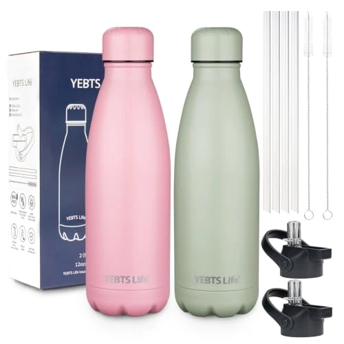 Convenient Insulated Water Bottle 2 Count Reusable