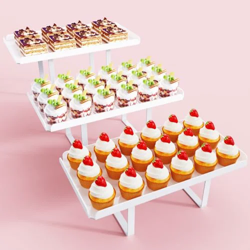 Premium 3 Pieces Cupcake Stand Holder 162 Count Traditional