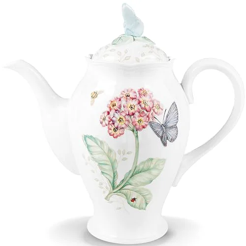 Healthy Butterfly Meadow Coffee Pot with Lid 2 Count Elite