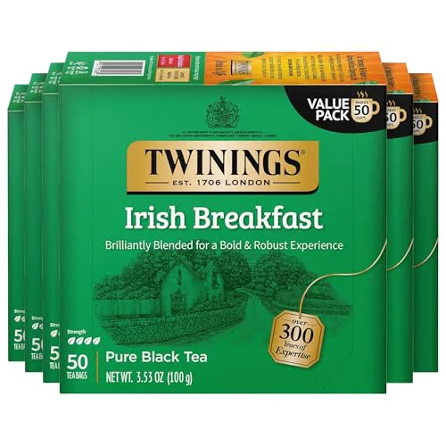 First-Class Irish Breakfast Black Tea Individually Wrapped Bags 300 Count Recyclable