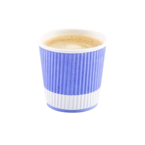 Reusable Ripple Wall Coffee Cups 25 Count 4 Ounce Insulated Light Purple Paper Cups Classic