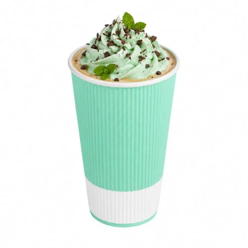 Advanced 16 Ounce Paper Cups Pack of 25 Ripple Wall Disposable Cups 25 Count Lightweight