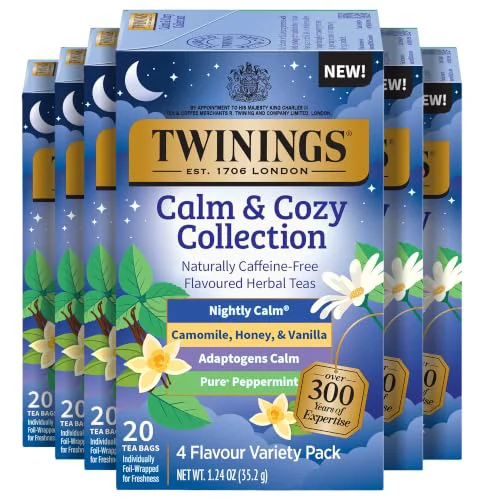 Safe Calm Cozy Bedtime Herbal Tea Variety 120 Count Sophisticated