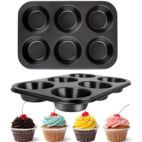 Functional Jumbo Muffin Pan 6 Cup 2 Count Original Design